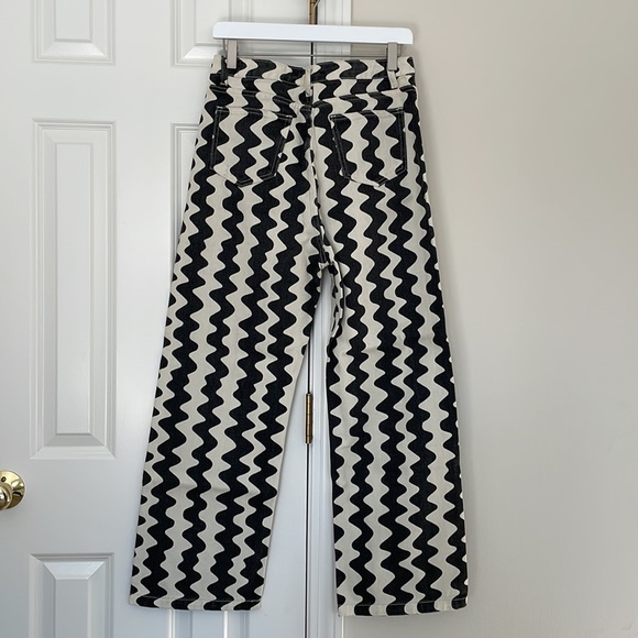 Cider Wavy Retro Straight Leg Pants 